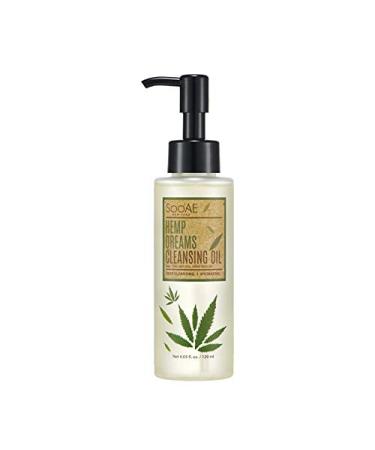 Soo'AE Hemp Dreams Cleansing Oil - Hemp Seed Oil Cleanser Makeup Remover Daily Makeup Cleansing Oil Facial Cleanser, 4.05 fl. oz 120 ml Daily blackhead remover Face Wash, Hydrating, K Beauty, All skin oil based cleanser - Buy Online on GoSupps.com