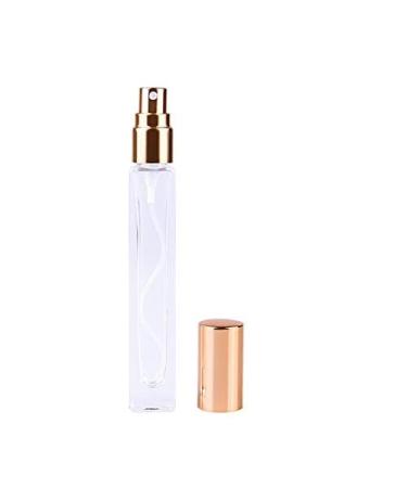 AKOAK Perfume Atomizer 10ml(1/3 oz) Fine Mist Spray Bottle Travel Empty Perfume Spray Bottle Fragrance Bottle Reusable Thick Glass Men's and Women's Perfume Atomizer - Pack of 1 (Glod)