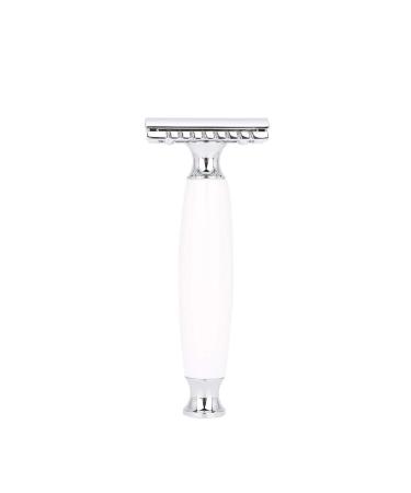 Manual Shaver Retro Classic Razor Set for Men | White Beard Brush & Stand Holder | International Shipping Available - Buy Online on GoSupps.com