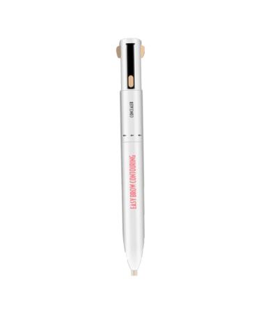 Eyebrow Contour Pen 4 in 1 Makeup Pen Multifunctional Long Lasting Rotate Defining Highlighting Eye Brow Pencil Blonde 1# Blonde
