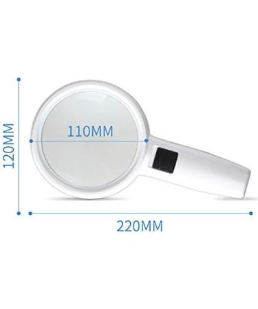 Magnifying Glass - High Magnification Handheld Magnifying Glass with LED Lights HD Children Primary School Elderly Viewer Portable Magnifying Glass - Multiple: 30 Times Good Times - Buy Online on GoSupps.com