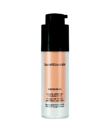 bareMinerals Original Liquid Mineral Foundation Broad Spectrum SPF 20  Medium 10  1 fl. oz 12 Medium Beige - Rose 1 Fl Oz (Pack of 1)