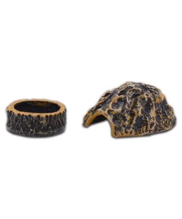The Spider Shop Spiderling Essentials Hide & Bowl - Ideal for rearing terrestrial spiderlings and other inverts