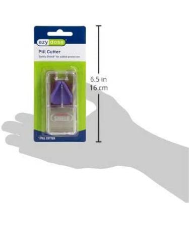 EZY DOSE Pill Cutter with Safety Shield - Pill Splitter for Cutting Pills and Vitamins - Color May Vary - Buy Online on GoSupps.com