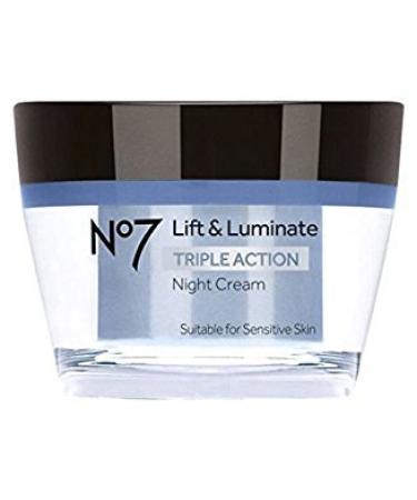 Boots No7 Lift & Luminate TRIPLE ACTION NIGHT Cream 50ml 15 SPF + 5*UVA - Suitable for sensitive skin