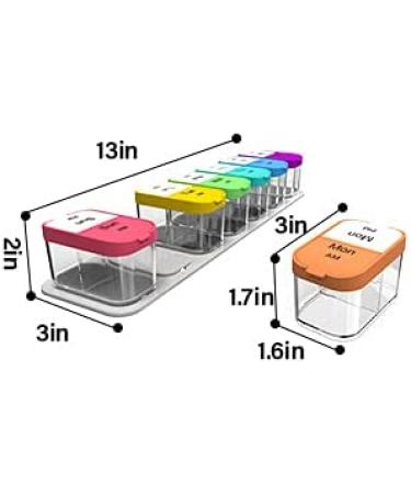 Odaro Extra Large Weekly Pill Organizer - 2 Times a Day AM PM Pill Box for Elderly, Arthritic Patients, and Kids - Buy Online on GoSupps.com