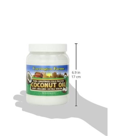 Carrington Farms 54 oz. Virgin Organic Coconut Oil - Ideal for Skin, Hair, Cooking, and Baking - Buy Online on GoSupps.com