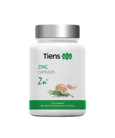 Tiens Zinc Supplement - 60 Zinc Vitamin Capsules for Healthy Hair Skin Nails Vision Fertility & Immune System - Essential Zinc Tablets with Natural Ingredients