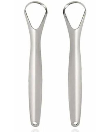 BSSTORE Clean tongue with 2 stainless steel oral hygiene scrapers avoid bad breath