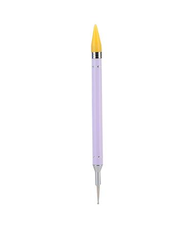 Dual Ended Dotting Pen Drawing Painting Pen Nail Wax Stone Picker Manicure Nail Art DIY Decoration Tool (Purple) Yellow Blue Purple