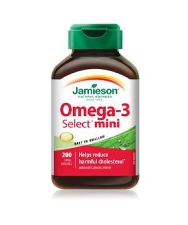 Jamieson Omega-3 Select Mini 300 mg 200 Small softgels