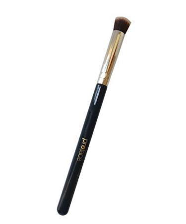 Mini Precision Flat Top Kabuki Brush - Mypreface Synthetic Small Flat Top Kabuki Makeup Brush Best for Acne and Undereye Blending for Maximum Coverage (Black) Black Mini Flat Top Kabuki Brushh black