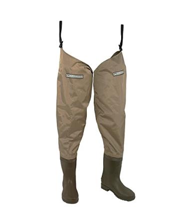 Paramount Outdoors Slipstream Nylon PVC Coated Fishing Hip Boot with Attached Boots Hipper Cleated Outsole 12