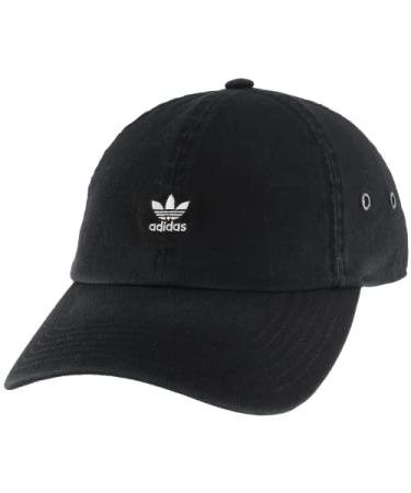 adidas Originals Women's Mini Logo Relaxed Adjustable Cap One Size Black/White