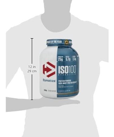 Dymatize ISO 100 Cookies&Cream 2.2 kg - Whey Protein Hydrolysate + Isolate Powder - Buy Online on GoSupps.com
