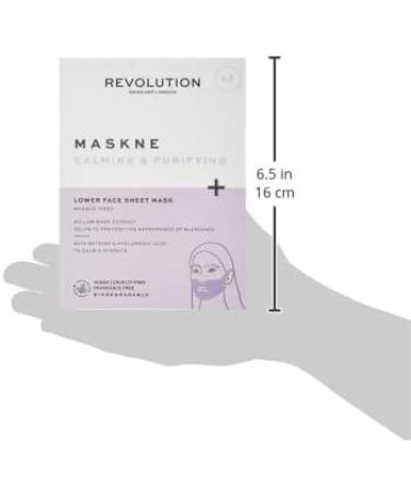 Revolution Beauty London Skincare Maskne Calming and Purifying Lower Face Sheet Mask - Buy Online on GoSupps.com
