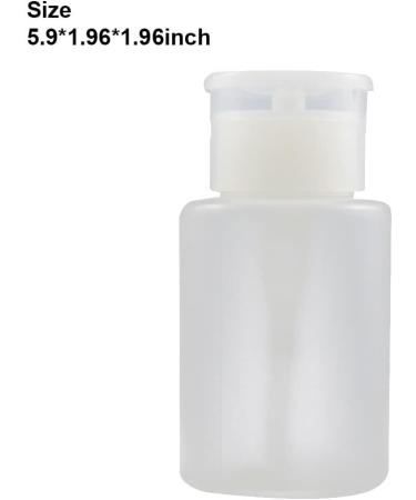 FIOERDTUIE Push Down Empty Pump Dispenser Plastic Convenient Reusable Washable Alcohol Clear Bottle with Rotating Cover Remover White - Buy Online on GoSupps.com