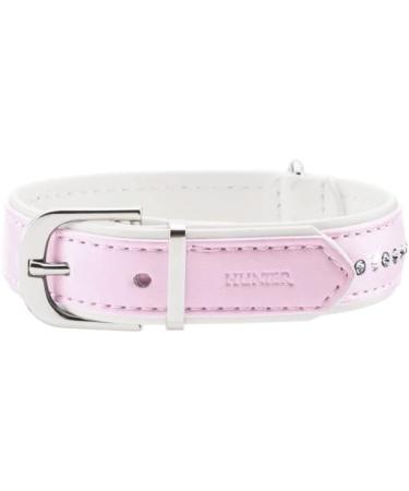 HUNTER Modern Art Luxury Dog Collar - Imitation Leather Rhinestones 32 (XS) Pink/White - Stylish & Durable  - Buy Online on GoSupps.com