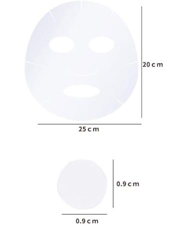 Lot de 100 masques faciaux compress s jetables en papier pour soins de la peau Masque sec en papier pour la maison et les voyages - Buy Online on GoSupps.com