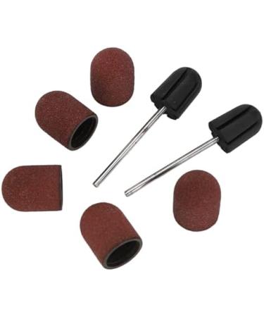 Nail Sanding Drill Bit Nail Sanding Drill Caps 120 Grit Nail Art Sanding Caps Manicure Polishing Grinding Bands Nail Drill Bits Set with Shaft Nail Sanding Bands - Buy Online on GoSupps.com