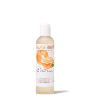 Natural Facial Cleanser Orange Sugar - Face Wash - for Oily Acne Prone Skin - 4 Ounce