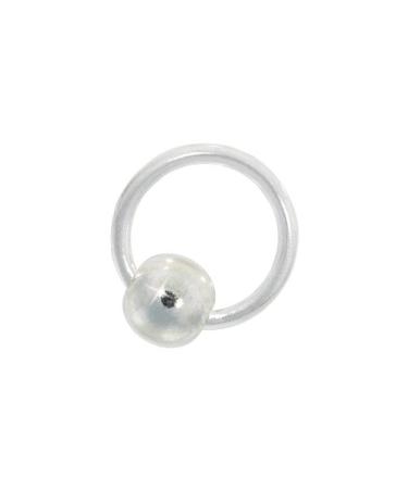 ND24 NailDesign nail piercing Creole silver - 925 Sterling Silver - nail art finger foot 925 pieces (1 pack) ball - silver