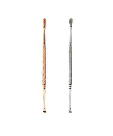 Ear Wax Removal Tool Ear Cleaner Ear Wax Removal kit Double-Ended with Stainless 360 Spiral Ear Massage Cleaning Tool Kit Professional Ear Cleaner with Cleaning Brush and Storage Box 2PCS