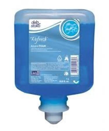 Deb Stoko Refresh Azure Foam 1 Liter Cartridge/ea  Blue