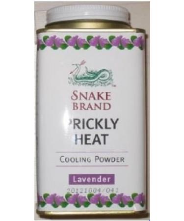Snake Brand Prickly Heat Cooling Powder 1 Can (Lavender  150g)