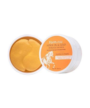 Buy Farm Stay Horse Oil & Gold Hydrogel Eye Patch - 60 Sheets | Intense Hydration & Anti-Aging Effects | International Shipping Available - Buy Online on GoSupps.com