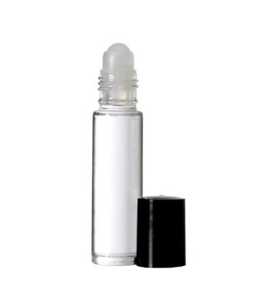 10ml 1/3 oz EMPTY Clear Roll on Bottle with Roller & Black Caps 144 Pcs