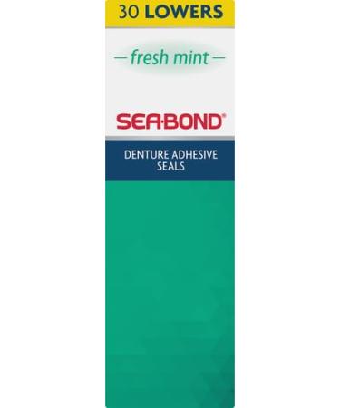 Sea-Bond Secure Denture Adhesive Seals - Fresh Mint Lowers 30 Count | Strong Hold Comfortable Fit Fast International Shipping - Buy Online on GoSupps.com