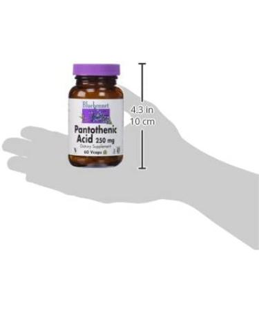 Bluebonnet Pantothenic Acid 250mg Veg Capsules - 60 Count - Buy Online on GoSupps.com
