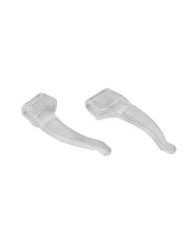 2x light and unobtrusive silicone ear hooks - glasses accessories for non-slip and safe wearing. Glasses accessories made of PVC clear