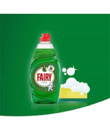 Fairy Original Washing Up Liquid Green with LiftAction. No Soaking No Grease No Fuss & Gentle On Your Skin 383 ML - Buy Online on GoSupps.com