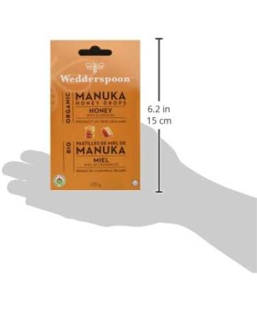 Wedderspoon Organic Manuka Honey Drops Honey & Echinacea 20 Count (Pack of 1) | Genuine New Zealand Honey | Perfect Remedy For Dry Throats Honey & Echinacea Sugar Candy - Buy Online on GoSupps.com