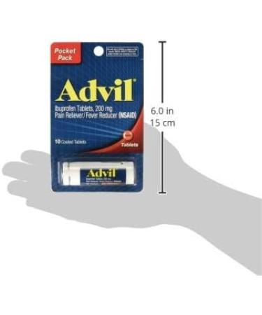 ADVIL Tablets 10CT - Fast Relief for Pain and Fever - Buy Online on GoSupps.com
