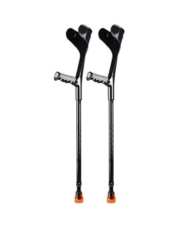 LINYUES 1 Pair Adult Crutches Adjustable Crutches Lightweight Walker for Walking Aluminum Crutches for Men Women Or Teens Black