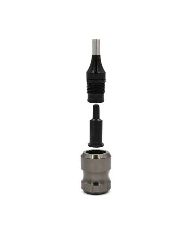 Ambition 32mm Cartridge Tattoo Grips - Adjustable Twist Handle Tubes, CNC Carved Aircraft Aluminum - 5 Piece Set in Grey for Professionals and Beginners - Buy Online on GoSupps.com