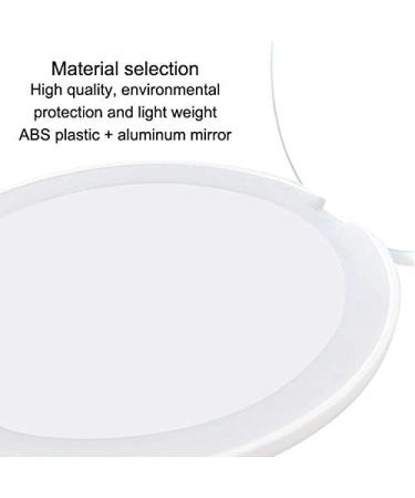 Portable Folding Mirror with LED Light 10X Magnifying Glass 12 Lamp Bead Mini Mirror Black - Buy Online on GoSupps.com