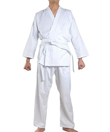 NAMAZU Karate Uniform for Kids and Adult, Lightweight Karate Gi Student Uniform with Belt for Martial Arts Training - White For Adult size4-(5'7"-5'9"/140-170lbs)