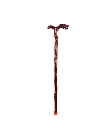 Cane Elderly Crutches Solid Wood Walking Stick Fine Carving Faucet Crested Head Handle Implied Auspicious Elderly Supplies Walker 88 cm (34.64 inches) Long Can be truncated (Color : B) Beautiful