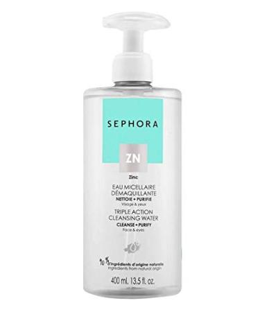 SEPHORA COLLECTION Triple Action Cleansing Water - Cleanse + Purify 13.5 oz/ 400 mL