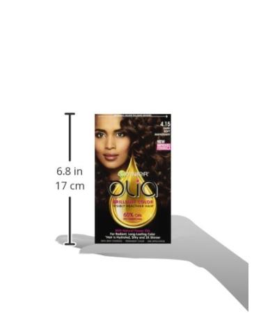 Garnier Olia Ammonia-Free Hair Color 4.15 Dark Soft Mahogany - Permanent Dye, Oil-Rich Formula (1 Count) - Buy Online on GoSupps.com