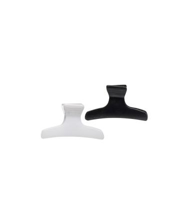 Diane Large Butterfly Clamps Pack of 12- Black and White Hair Clips for Women and Girls - Buy Online on GoSupps.com