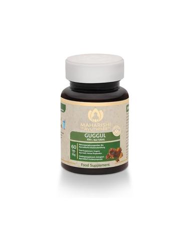 Maharishi Ayurveda Guggul 400mg Ayurvedic food supplements |Without genetic engineering |Laboratory test |60 tablets |1 Pack Natural 60 Tablets Pack of 1
