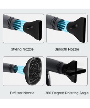 Buy Lightweight Foldable Hair Dryer - Dual Ionic Blow Dryer for Fast Drying | Travel-Friendly with 12 Modes & Powerful Brushless Motor - Buy Online on GoSupps.com