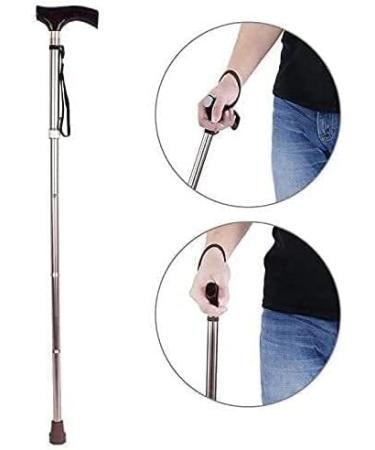 Adjustable Wooden Handle Foldable Elderly Safety Walking Stick Guide Blind Cane Crutch Bronze Parent's Gift decorate Selfless dedication - Buy Online on GoSupps.com
