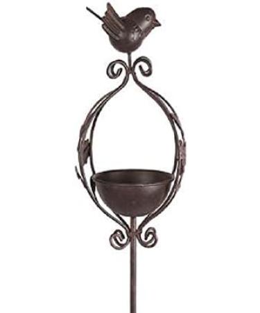 Buy Linoows Rustic Antique Bird Bath | Iron Bird Feeding Station | Perfect for Gardens & Outdoors - Buy Online on GoSupps.com