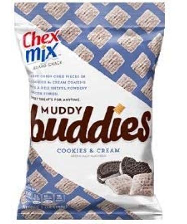 Chex Mix Muddy Buddies Peanut Butter & Chocolate Brownie Supreme and Cookies & Cream Variety Pack - 4.25oz Each with Bag Clip - Buy Online on GoSupps.com